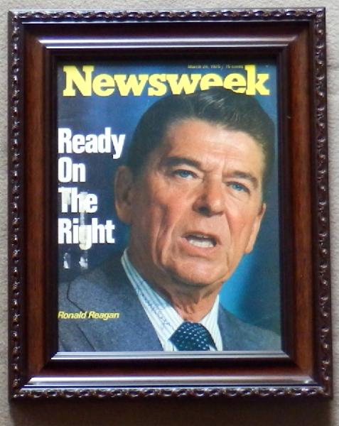 NEW ITEM Ronald Reagan Signed Newsweek Magazine Cover Framed